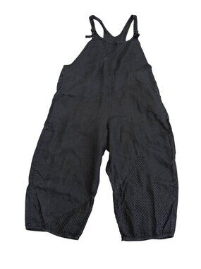 Cynthia Ashby Women's Jumpsuit Sz M Lagenlook Comfort Relaxed Fit Linen Overalls